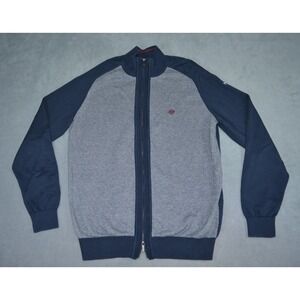 Sir Raymond Tailor Golf Club Mens Large Sweater Full Zip Blue Gray Mock Neck